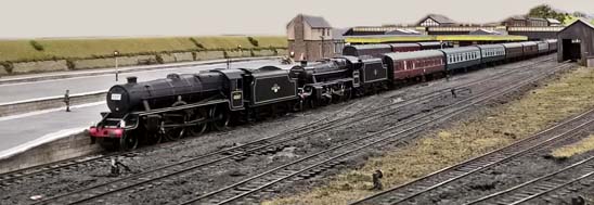 Two Class 5s on 'fifteen guineas special' at Chinley